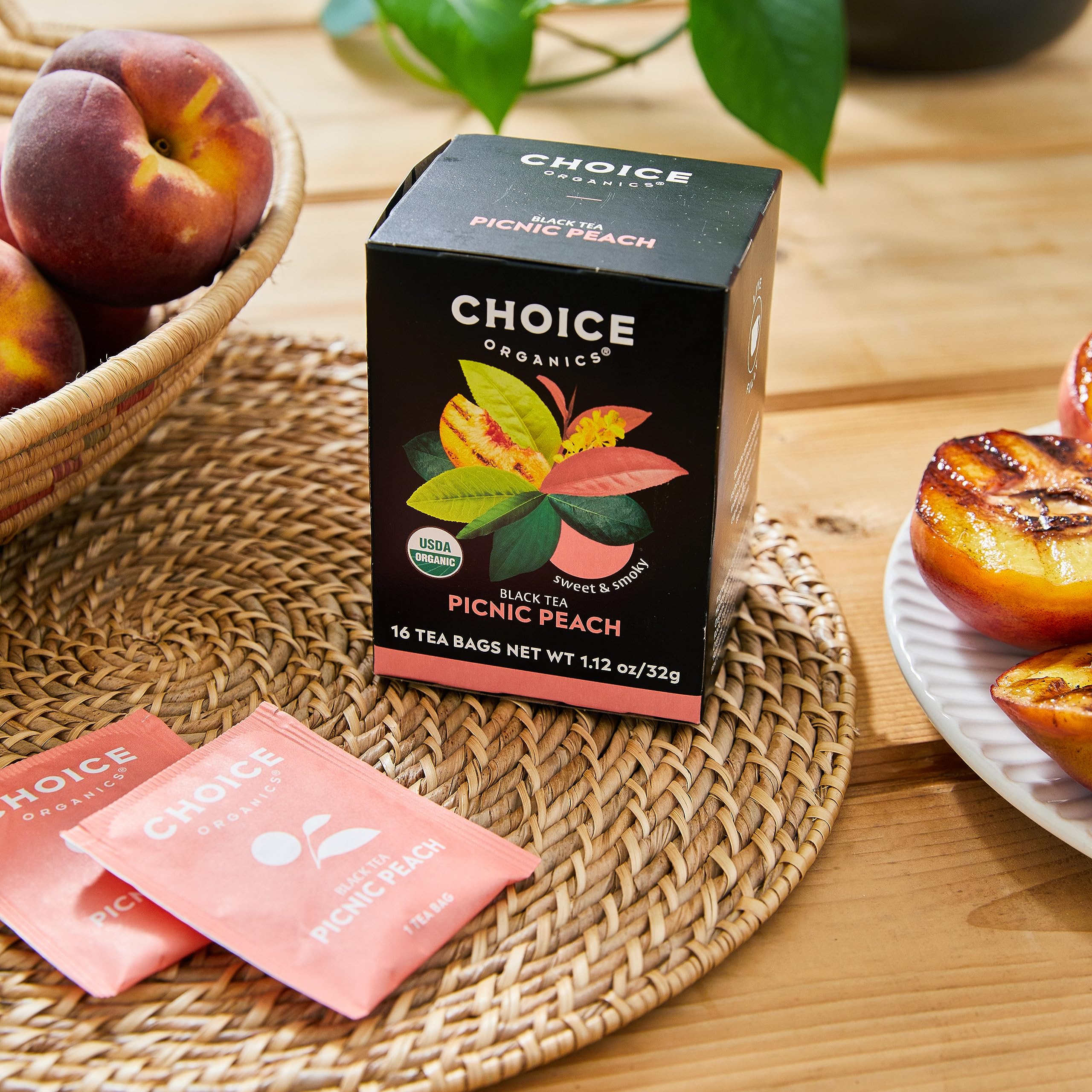 Amazon.com : Choice Organics - Organic Picnic Peach Tea (6 Pack